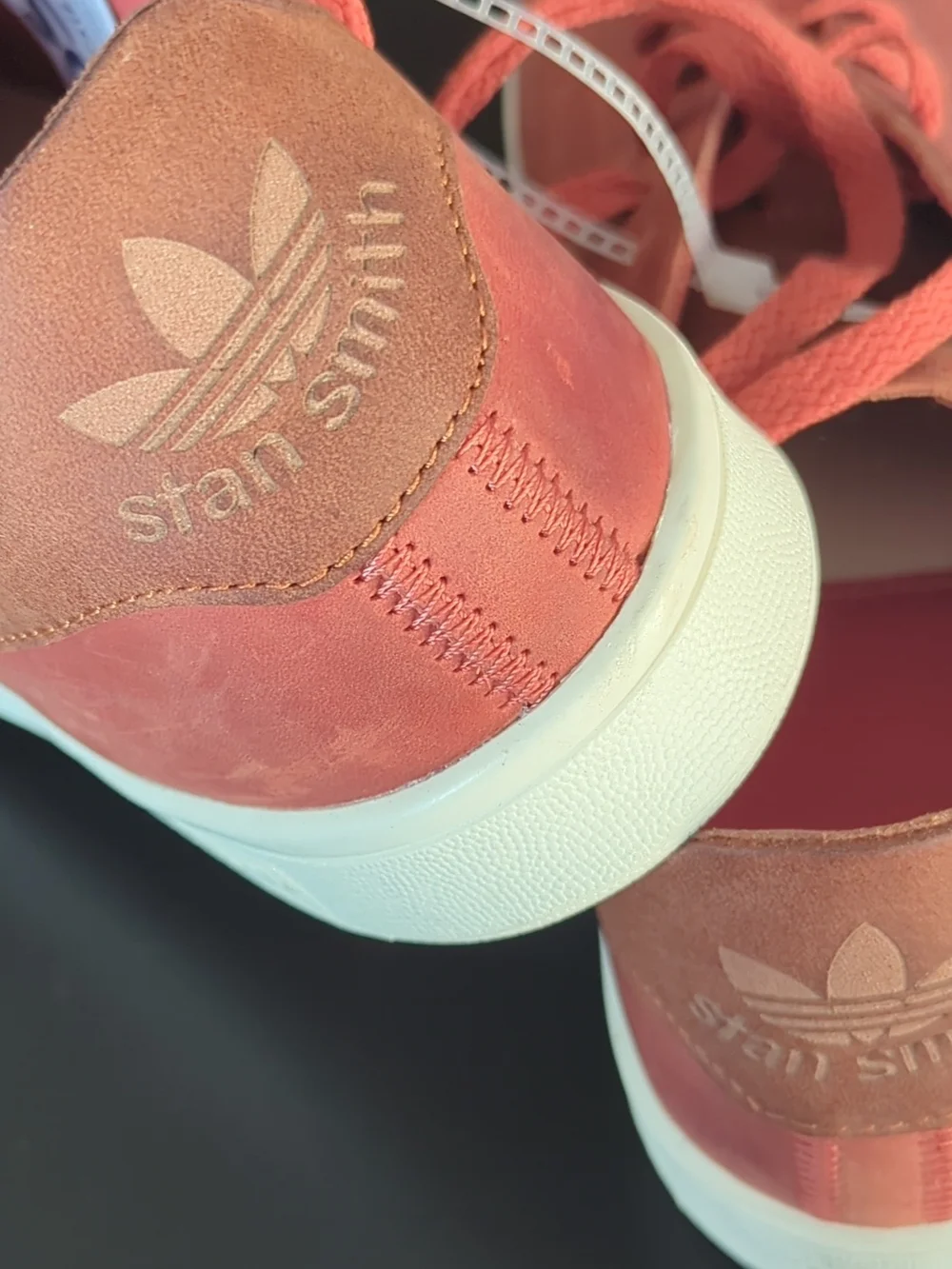 Adidas men’s Coral Red Court-Style Sneakers